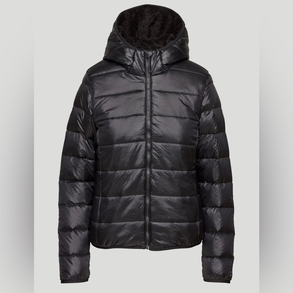 ARITZIA TNA The Little Fuzzy Puff Goose Down Black Jacket Medium